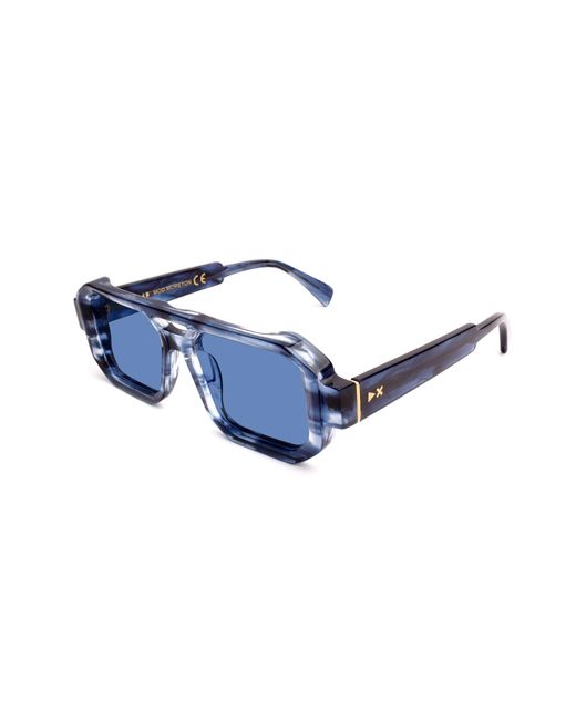 Xlab Blue Moreton Sunglasses Acetate Squared Polarized for men
