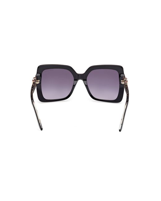 Guess Black Gm00019 01B Sunglasses Acetate Smoke Butterfly Normal