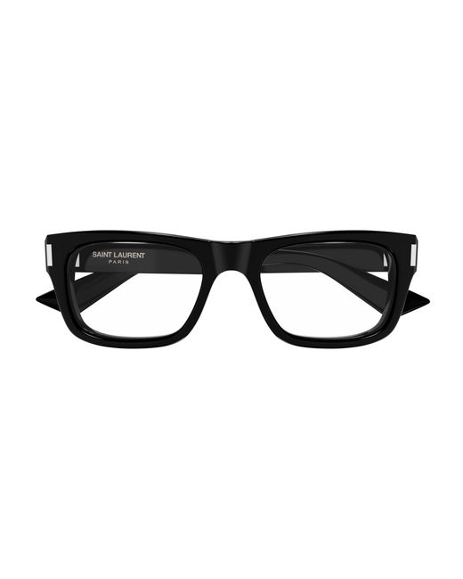 Saint Laurent Black Sl 83 Opt 001 Optical Frames Acetate Transparent Squared