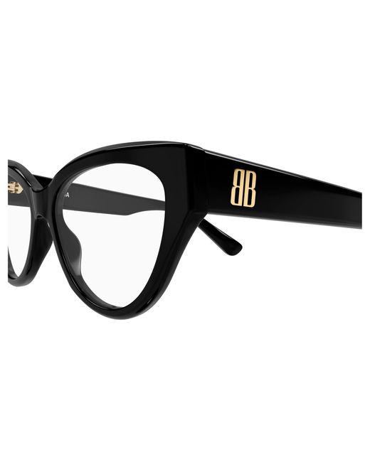 Balenciaga Black Bb0482O 001 Optical Frames Acetate Transparent Cat Eye