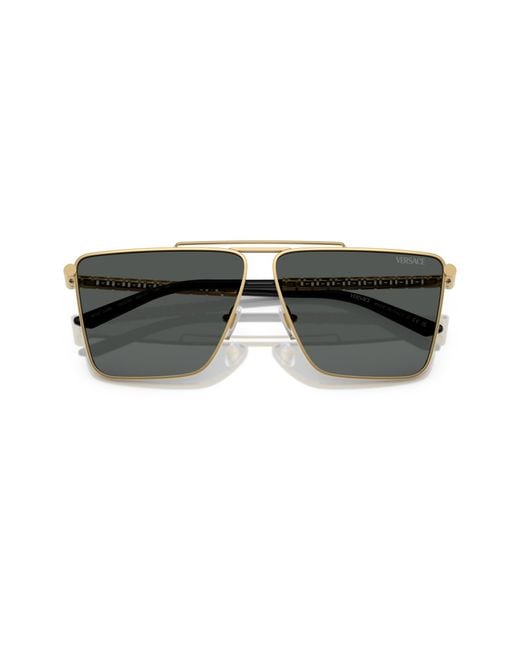 Versace Black Ve2266 100287 Sunglasses Metal Pillow Normal for men
