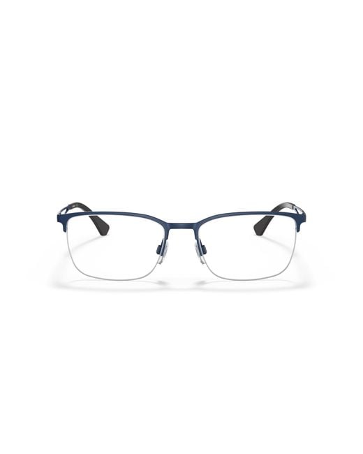 Emporio Armani Black Ea1116 3018 Optical Frames Metal Squared for men