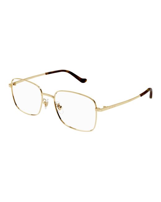 Gucci Black Gg1355Oa 002 Optical Frames Metal Squared for men
