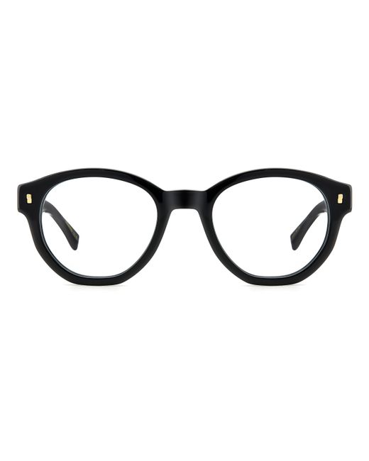 DSquared² Black D2 0131 807 Optical Frames Acetate Round for men