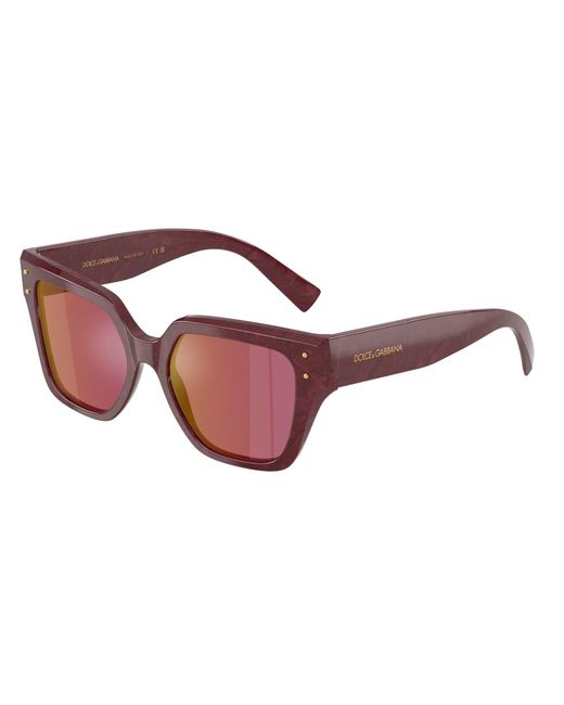 Dolce & Gabbana Black Dg4471 3442D0 Sunglasses Acetate Squared Mirrored