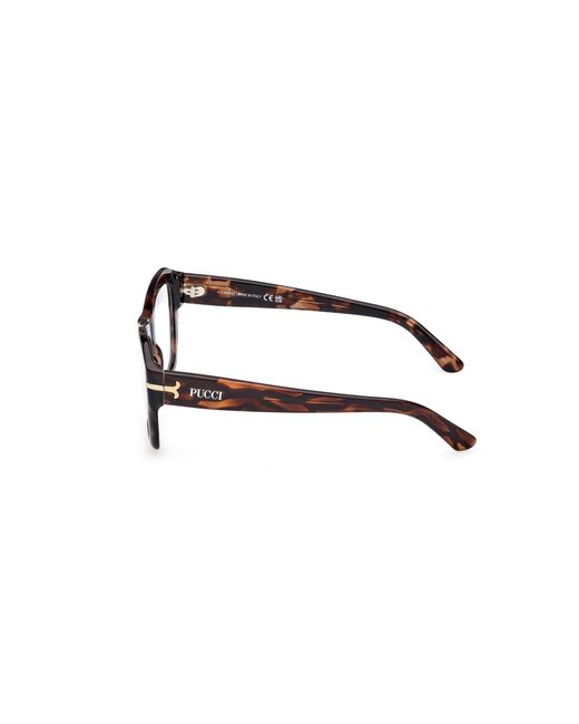 Emilio Pucci Black Ep5264 055 Optical Frames Acetate Geometric Normal