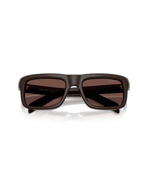 Prada Black Pr D11S 27I90W Sunglasses Acetate Squared Normal for men
