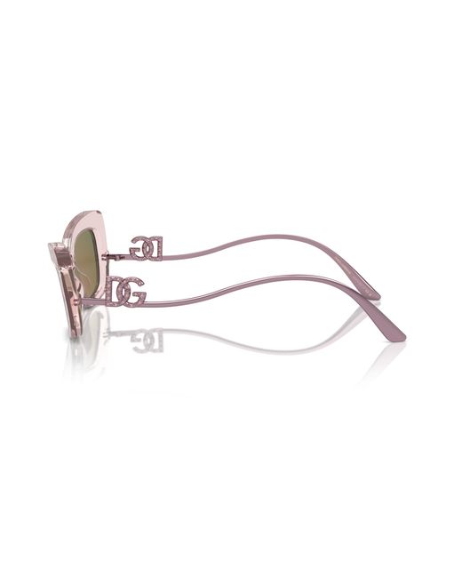 Dolce & Gabbana Black Dg4467B 31486X Sunglasses Acetate Cat Eye Mirrored Mirror