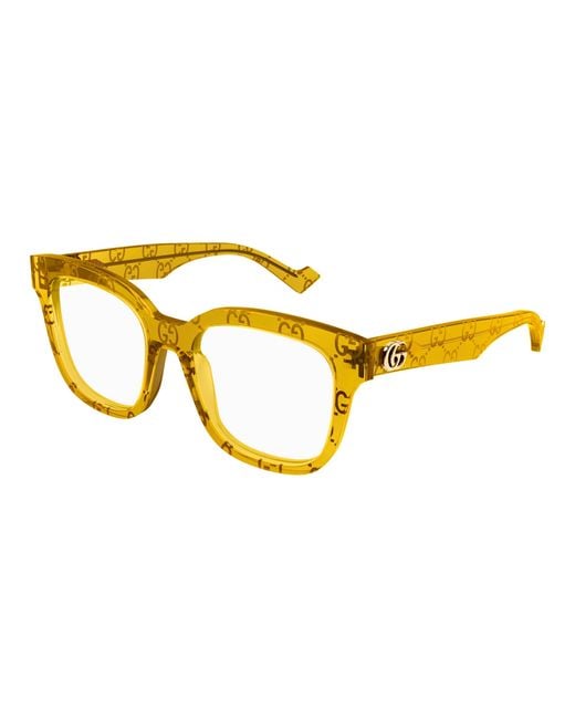 Gucci Black Gg0958O 012 Optical Frames Acetate Transparent Squared
