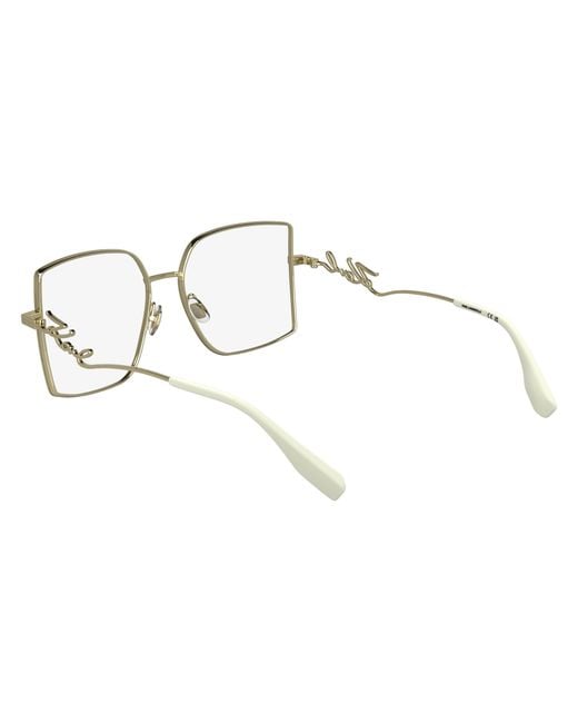 Karl Lagerfeld Black Kl359 715 Optical Frames Metal Squared Normal