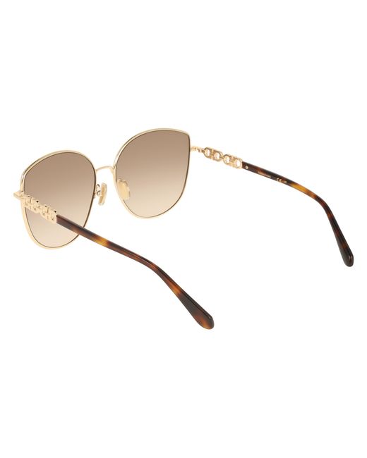Ferragamo Black Sf339S 747 Sunglasses Metal Squared Normal