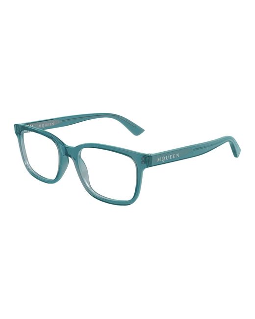 McQueen Black Am0541O 010 Optical Frames Acetate Transparent Squared for men