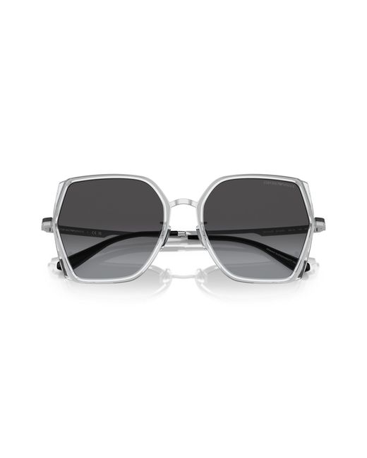 Emporio Armani Black Ea2142D 30158G Sunglasses Metal Squared Normal Shaded