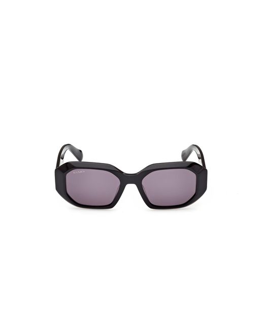 MAX&Co. Black Mo0152 01A Sunglasses Acetate Smoke Geometric Normal
