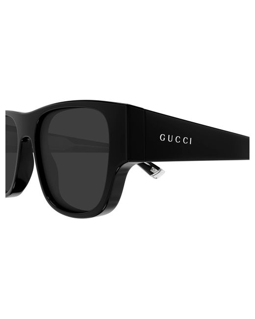 Gucci Black Gg2075S 001 Sunglasses Acetate Squared for men