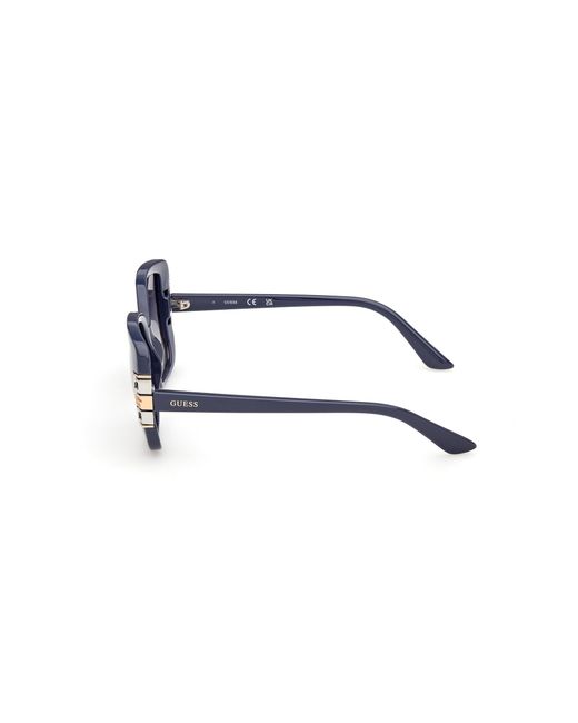Guess Black Gu00294 90W Sunglasses Injected Squared Normal