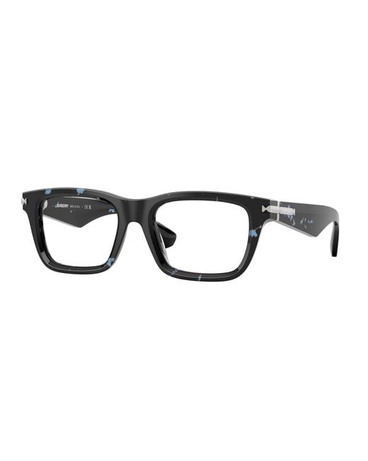 Burberry Black Be2419 4111 Optical Frames Acetate Squared Normal for men