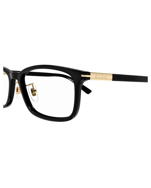Gucci Black Gg1506Oj 001 Optical Frames Acetate Transparent Squared