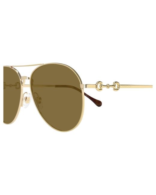 Gucci Black Gg1698S 002 Sunglasses Metal Pilot
