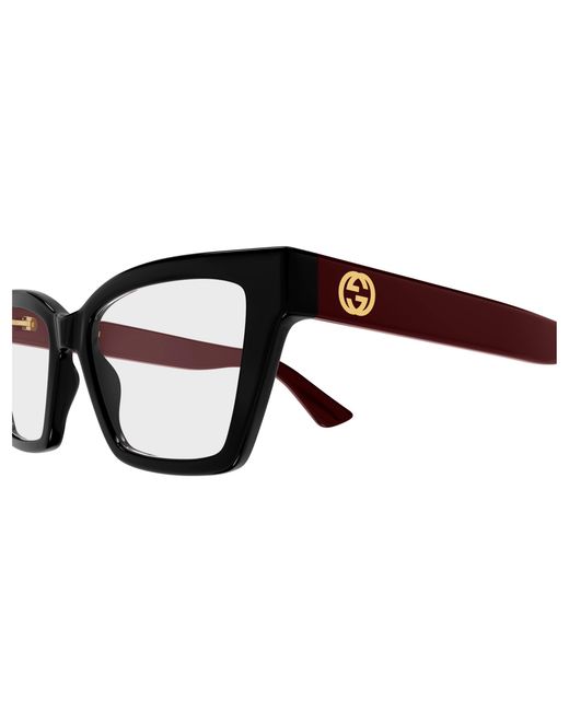 Gucci Black Gg1715O 014 Optical Frames Injected Transparent Cat Eye