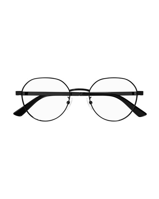 Gucci Black Gg1607Ok 001 Optical Frames Titanium Transparent Round for men