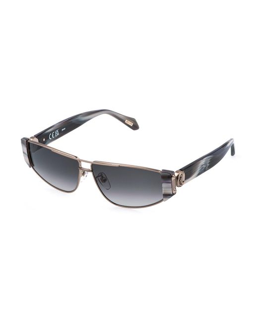 Just Cavalli Black Sjc179 0S92 Sunglasses Metal Smoke Cat Eye Normal