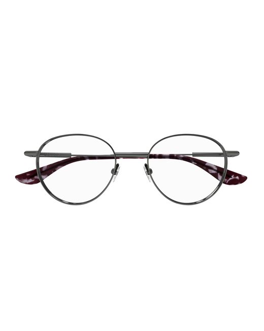 McQueen Black Am0502O 003 Optical Frames Metal Transparent Round