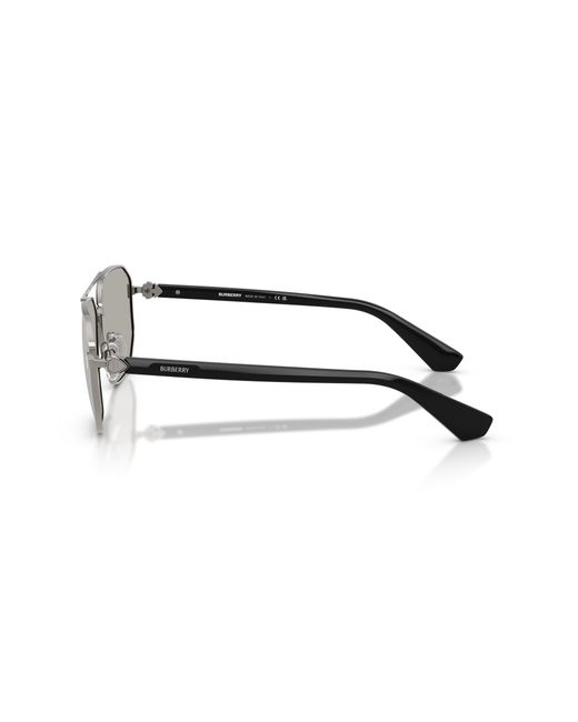 Burberry Black Be3166 10036G Sunglasses Metal Pilot Mirrored for men
