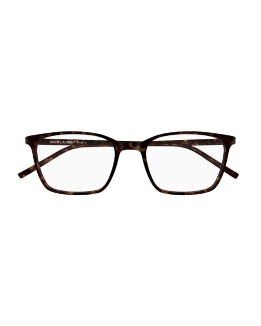 Saint Laurent Black Sl 885 002 Optical Frames Bio-Injected Transparent Squared