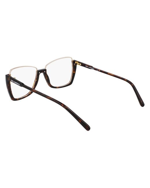 Karl Lagerfeld Black Kl355 242 Optical Frames Metal Squared Normal Normal