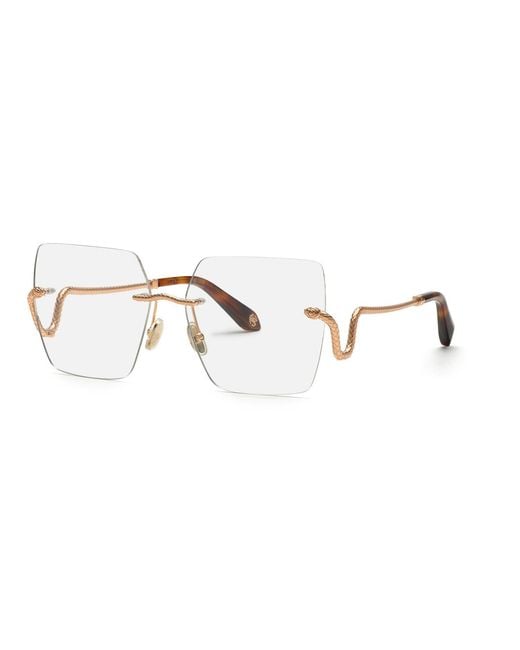 Roberto Cavalli Black Vrc077 08Fc Optical Frames Metal Squared