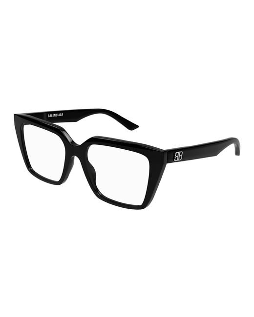 Balenciaga Black Bb0130O 009 Optical Frames Acetate Transparent Squared