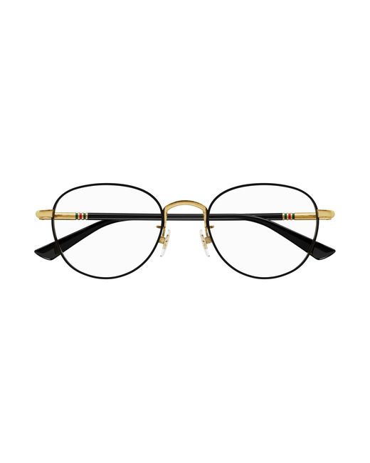 Gucci Black Gg1128Oj 002 Optical Frames Titanium Round