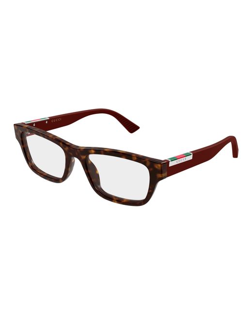 Gucci Black Gg2091O 008 Optical Frames Acetate Transparent Squared for men