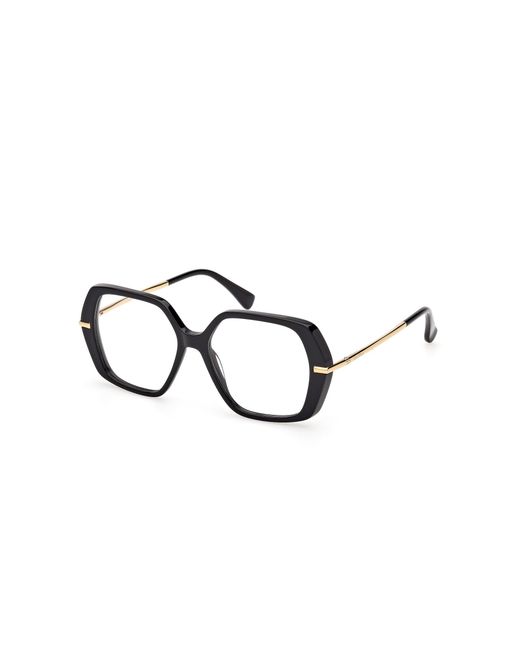 Max Mara Black Mm5175 001 Optical Frames Acetate Geometric Normal