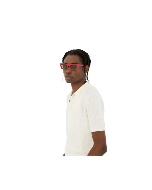 Retrosuperfuture Black E7D Fred 2.0 Rossissimo Sunglasses Acetate Squared Normal