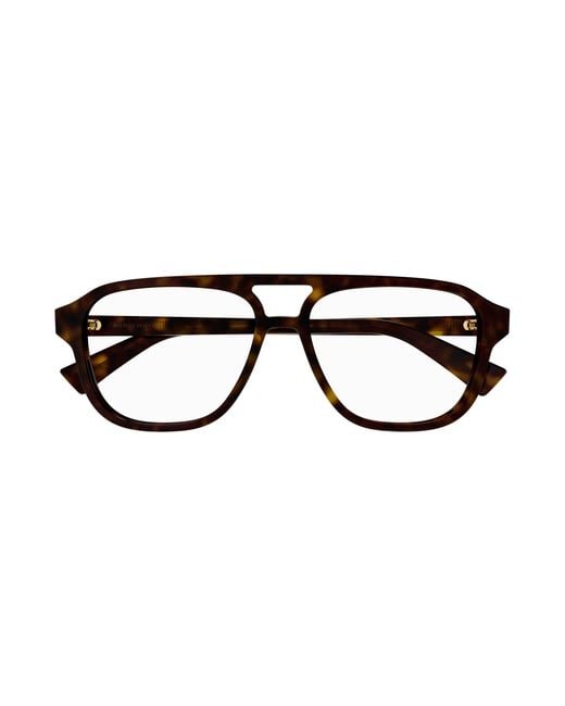 Bottega Veneta Black Bv1294O 002 Optical Frames Acetate Transparent Pilot for men