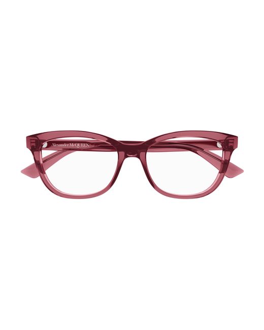 McQueen Black Am0461O 004 Optical Frames Acetate Transparent Cat Eye