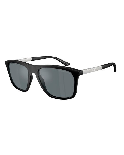 Emporio Armani Black Ea4237 50016G Sunglasses Injected Squared Mirrored for men