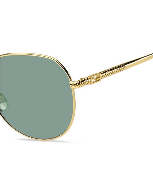 Fendi Black Ff 0451/F/S 1/O7 Outlet Sunglasses Metal Round Anti-Glare