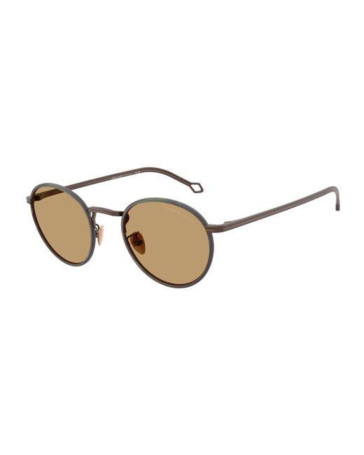 Giorgio Armani Black Ar6163J 300673 Sunglasses Metal Round Normal for men