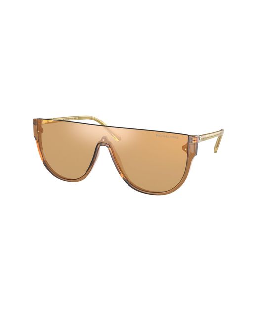 Michael Kors Black Mk2151 Aspen 3401R1 Sunglasses Injected Geometric Normal Mirror