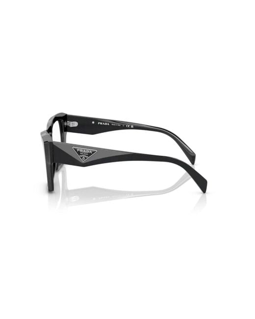 Prada Black Pr 09Zv 1Ab1O1 Optical Frames Acetate Transparent Squared Normal
