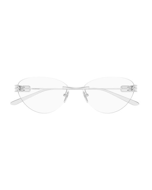 Balenciaga Black Bb0489O 001 Optical Frames Metal Transparent Cat Eye