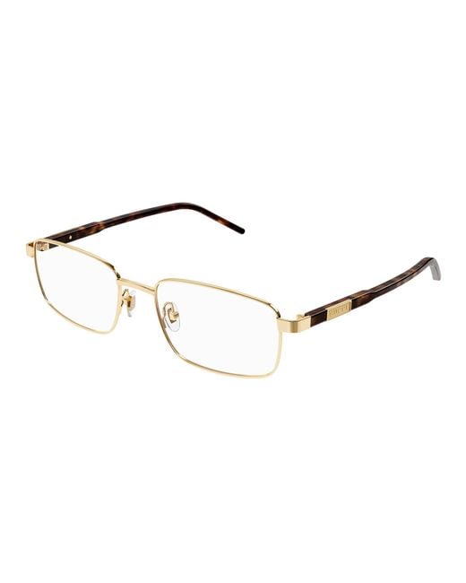 Gucci Black Gg1801O 003 Optical Frames Metal Transparent Squared for men