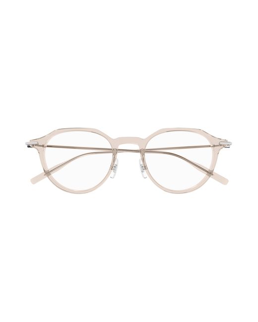 Montblanc Black Mb0355O 004 Optical Frames Injected Transparent Round for men