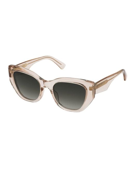 Nina Ricci Black Snr398 760 Sunglasses Acetate Smoke Butterfly Normal Shaded