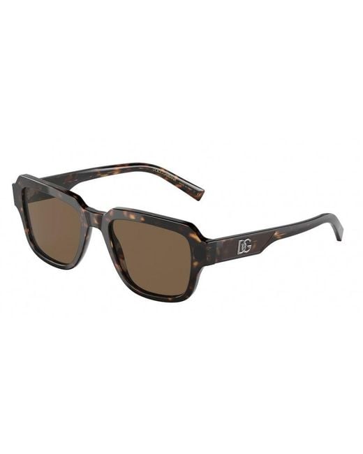 Dolce & Gabbana Black Dg4402 502/73 Sunglasses Acetate Squared Normal for men