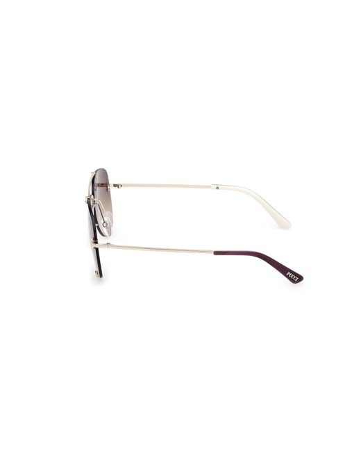 Emilio Pucci Black Ep0236 32F Sunglasses Metal Pilot Normal
