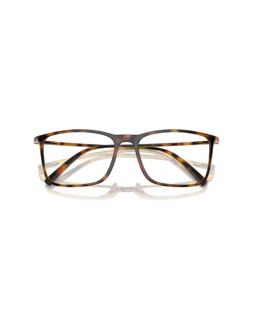 Giorgio Armani Black Ar7244U 5026 Optical Frames Injected Transparent Squared Normal for men